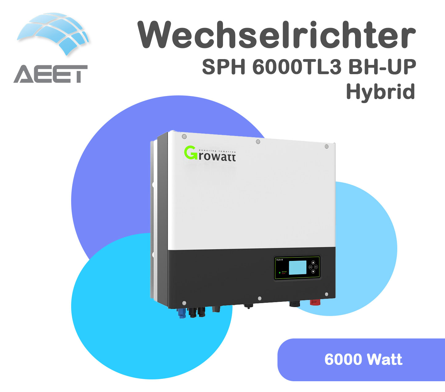 Growatt SPH 6000TL3 BH-UP inkl. TPM für - DC