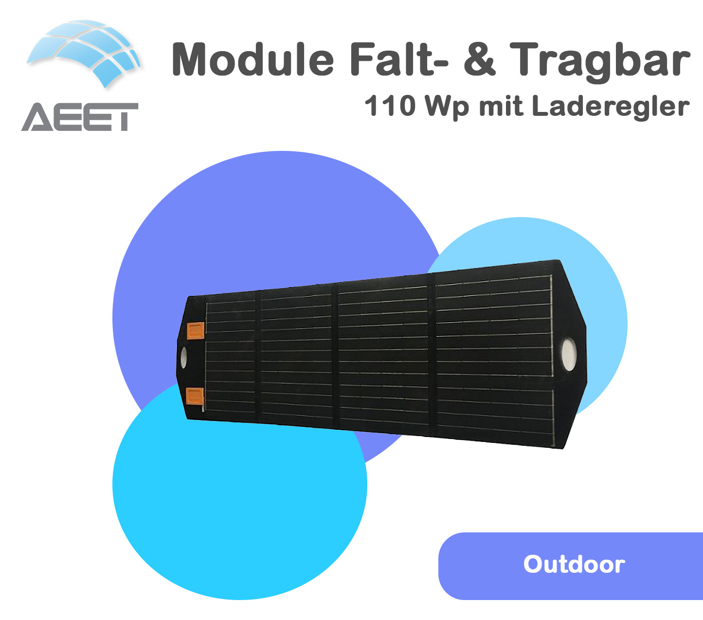 Solarmodule Falt- & Tragbar 110 Wp mit Laderegler