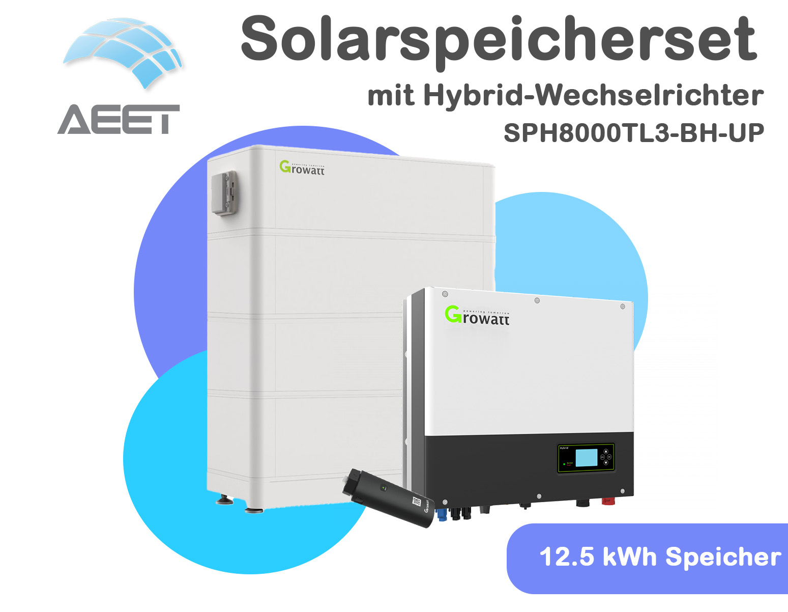 Growatt SET Speichersystem DC 8.0 kW mit 12.5 kWh Speicher