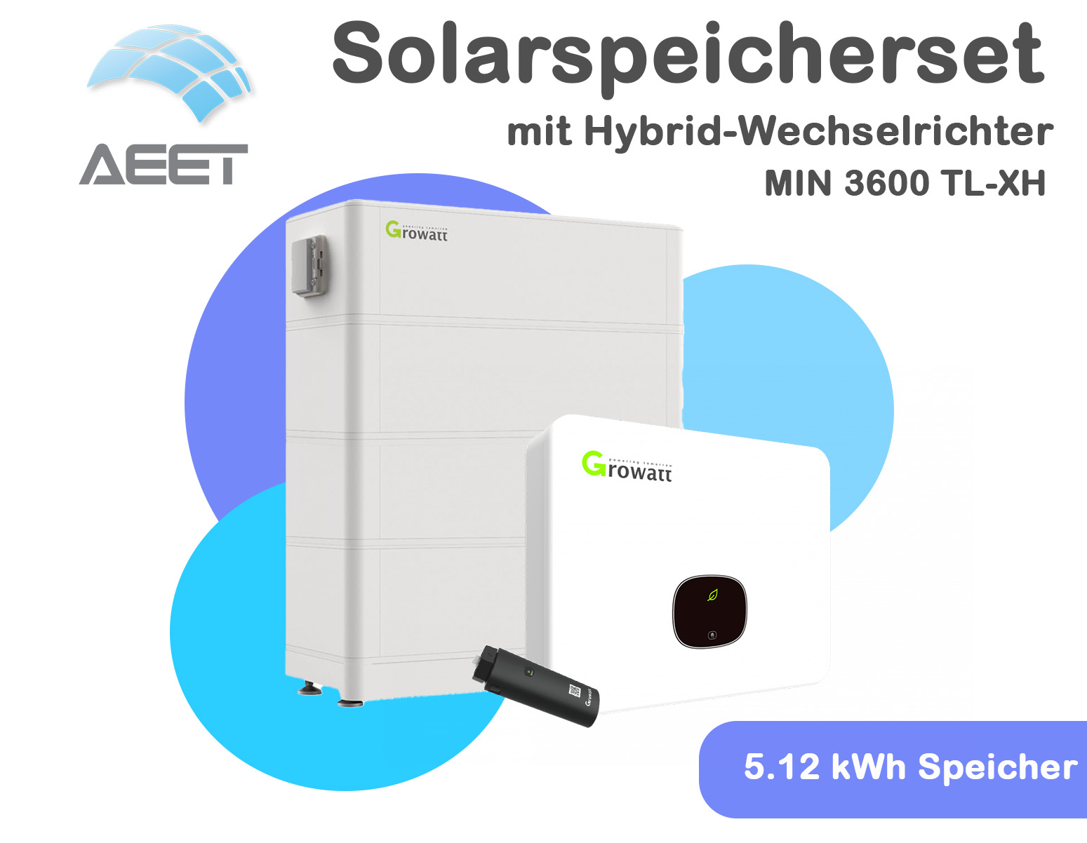 Growatt SET MIN Speichersystem DC 3.6 kW m 5.12 kWh Speicher