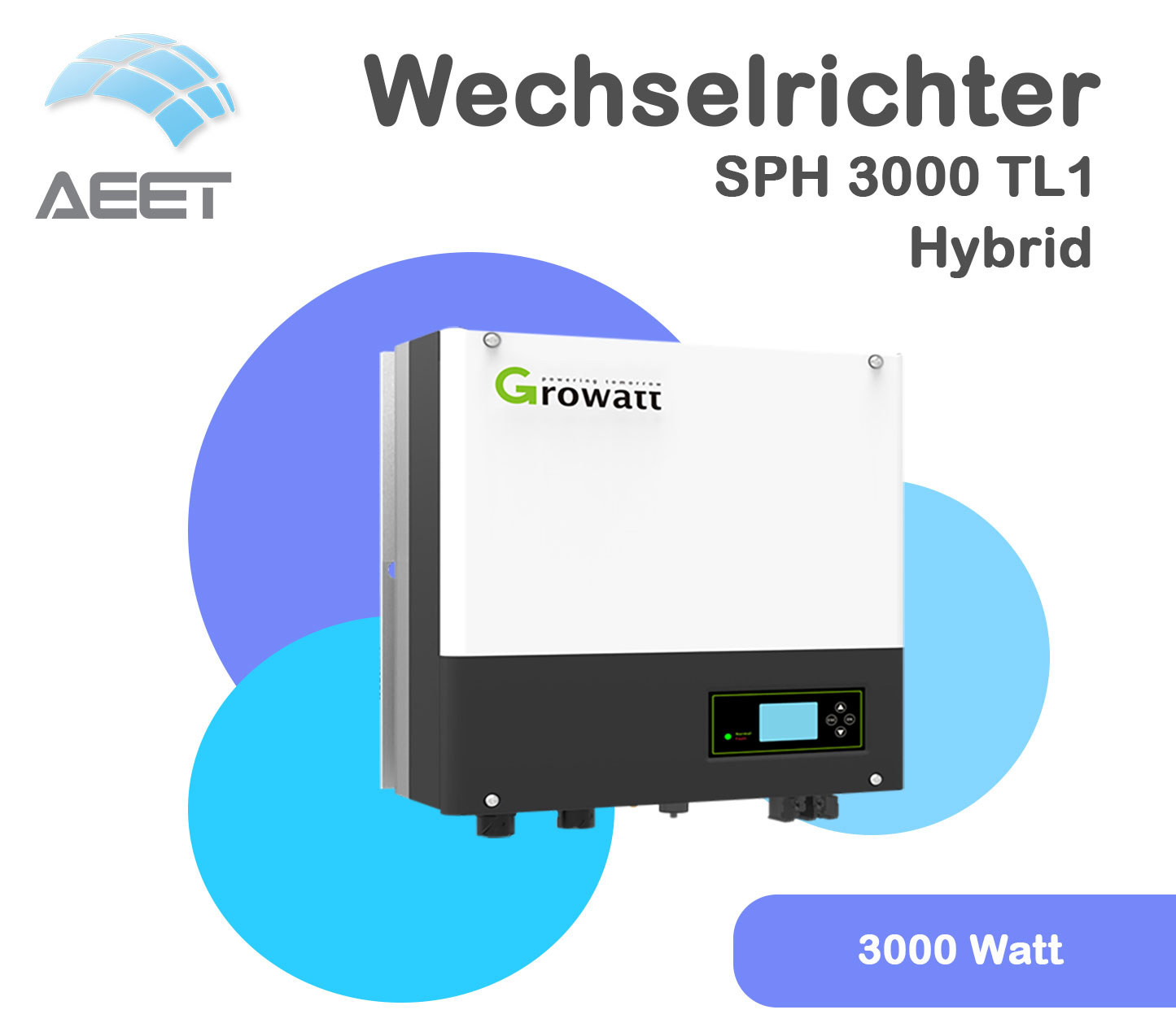 Growatt SPH 3000 | 1 Phasig inkl. CT für - DC