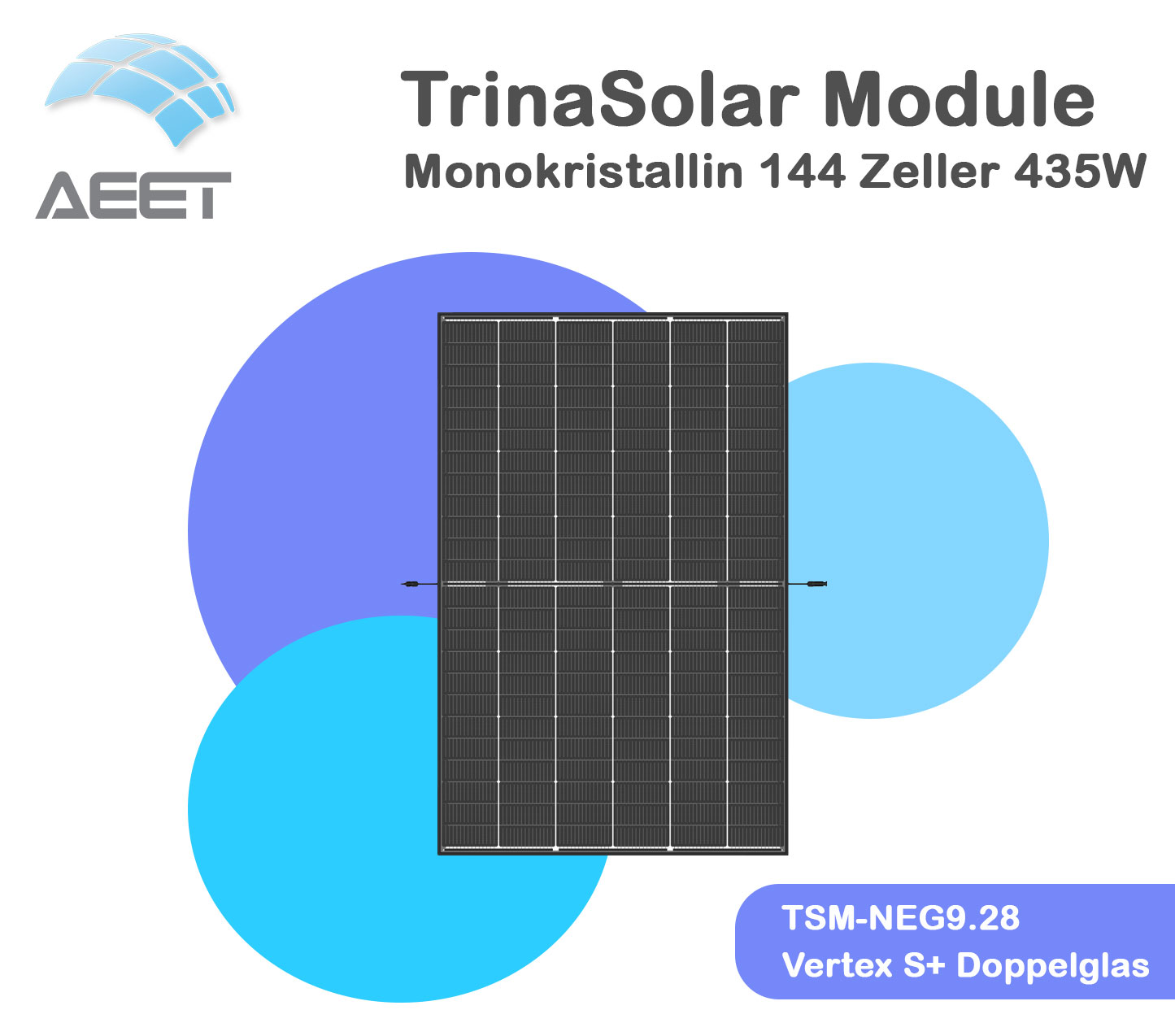 Solarmodule Trina 435 TSM-NEG9RC.27 bifazial Vertex S+ Doppe