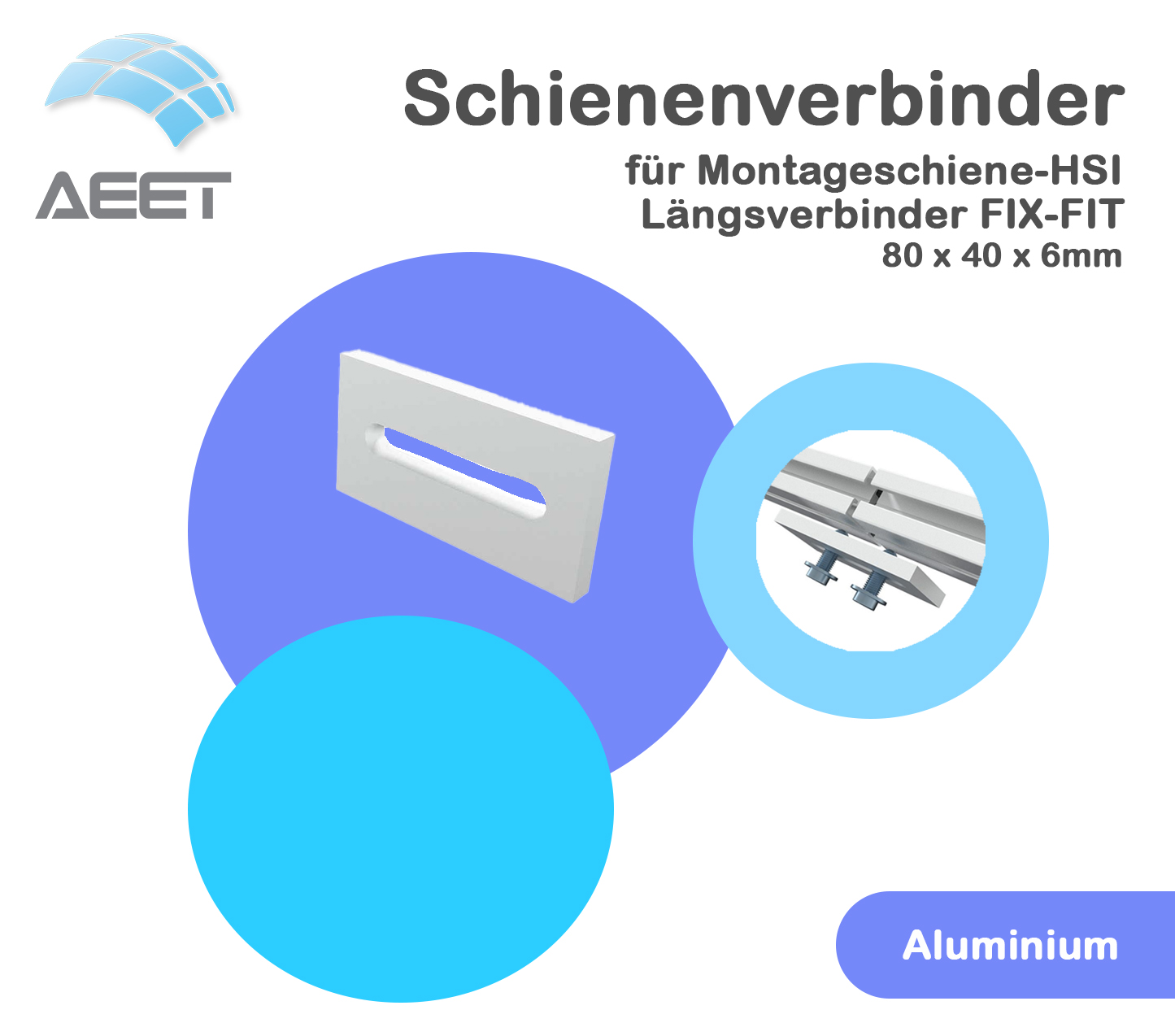 Schienenverbinder für Montageschiene-HSI